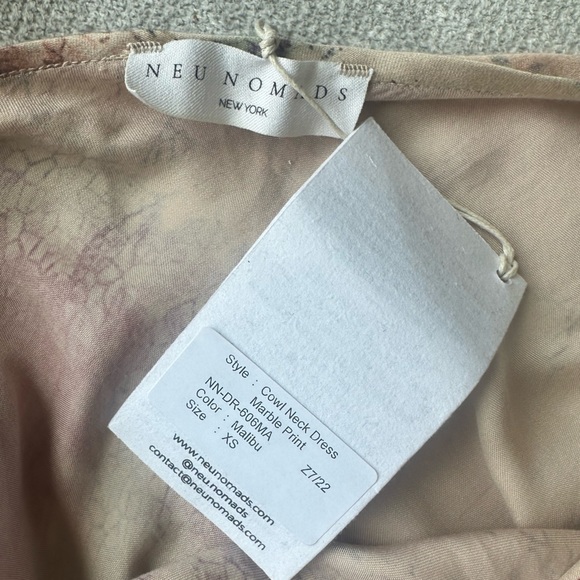 NWT Marble Cowl Neck Slip Dress - XS - Picture 6 of 6